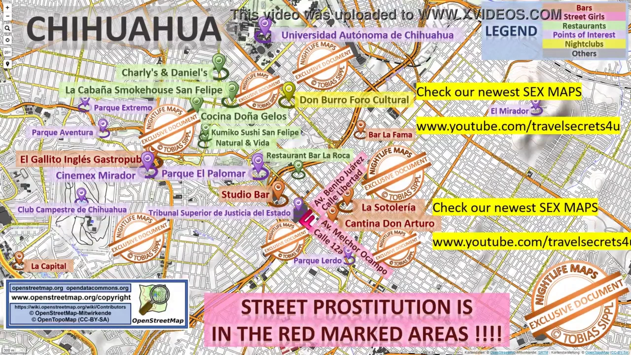 Watch and download free porn tube video of In this video, we take you on a journey to Chihuahua, Mexico, where the sex map is colorful and vibrant. We explore the streets of the city, where street workers, prostitutes, and escorts are available for hire. The massage parlors and brothels are plentiful and offer a wide variety of services