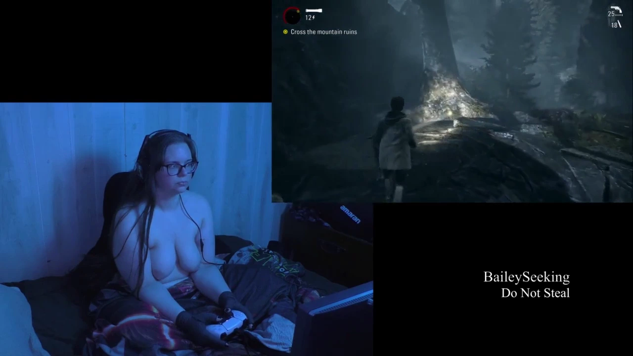 Watch and download free porn tube video of The video features a naked man playing through part 6 of the Alan Wake video game. The man is seen lying on a bed, playing the game while naked. He is seen playing the game with a look of concentration on his face.